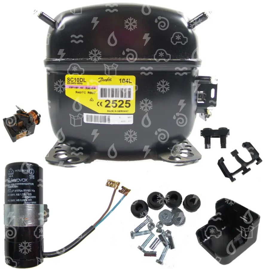 kompresor SECOP / DANFOSS SC10DL, MBP/HBP - R407C,R404A,R507, 220-240 V, 50 Hz